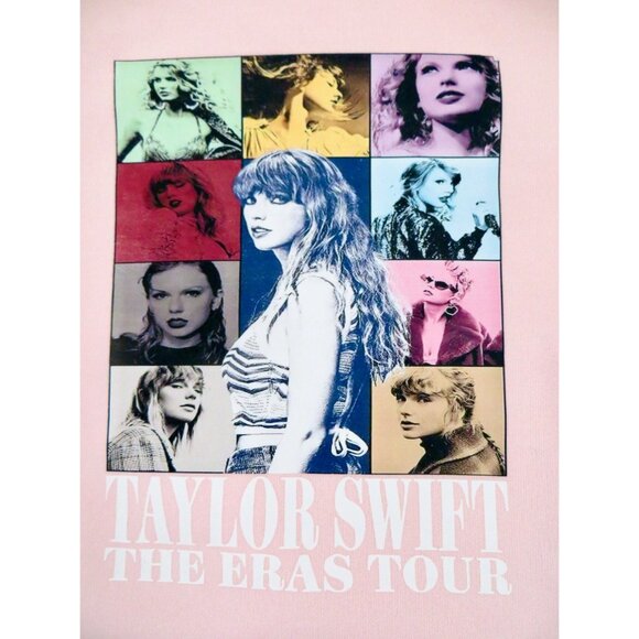 NEW! Taylor Swift The Eras Tour Hoodie Sweatshirt Pink SZ 13-14 Years - Picture 5 of 7